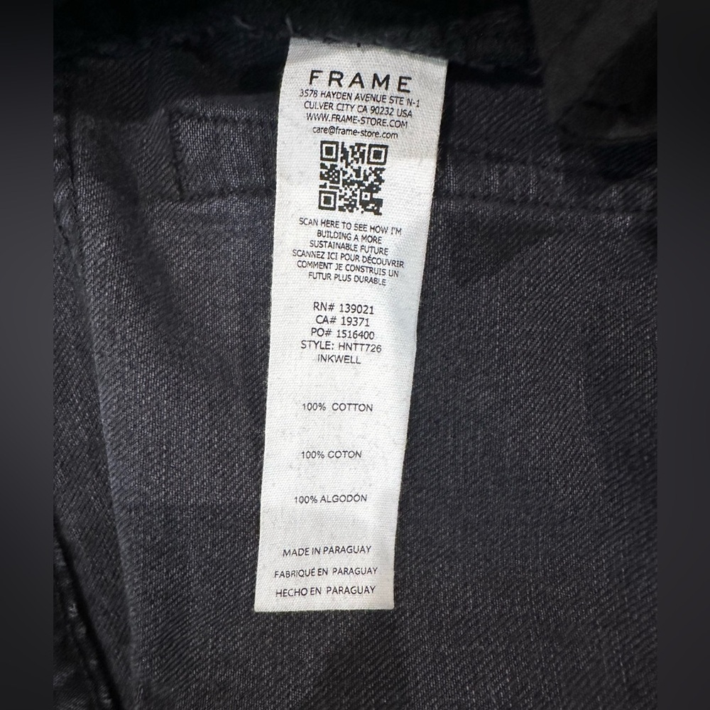 Frame Jeans Le High n Tight Tapered black size 28 - Picture 7 of 7